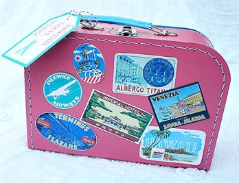 Josiekat's Travel Trunk Shabby Set in Tiny Suitcase