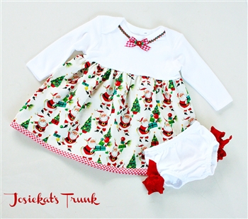 Vintage Santa Babydoll Dress and Diaper Cover