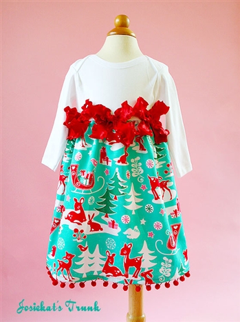 Reindeer Cheer Retro Christmas Dress