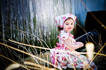 Farmhouse Chic Peasant Dress and Kerchief