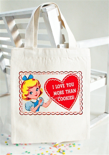 Valentine I Love You More Than Cookies Tote Bag