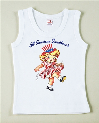 All American Sweetheart July 4th Vintage Tee