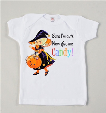 Retro Trick-or-Treat Candy Witch Vintage Tee