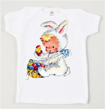 Retro Easter Bunny Suit Vintage Tee