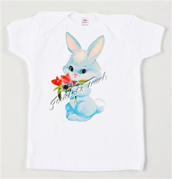 Retro Easter Bunny Tulips Vintage Tee