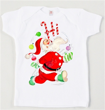 Retro Christmas Hi Santa Vintage Tee