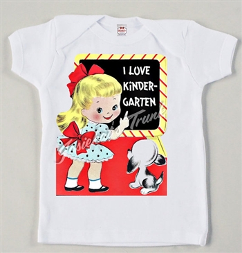 Retro Girl "I love ..." any Grade Vintage Tee