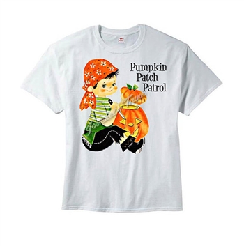 Retro Halloween Boy Pumpkin Patch Patrol Tee