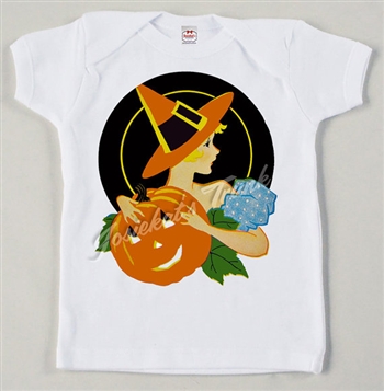 Retro Halloween Pretty Witch Vintage Tee