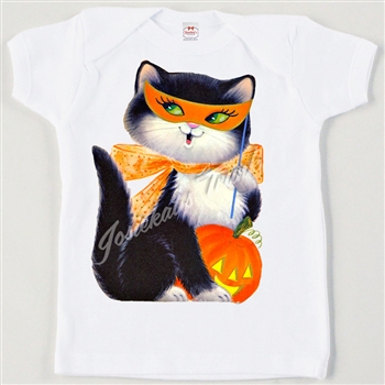 Retro Halloween Cat Vintage Tee