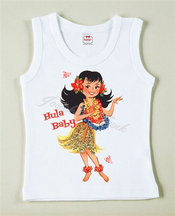 Hula Baby Girl Tropical Vintage Tee