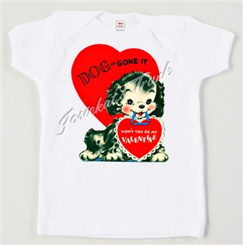 Retro Valentine Puppy Vintage Tee