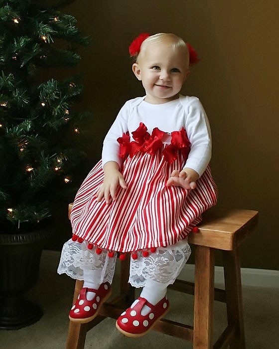 Candy Cane Stripe Christmas Dress